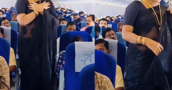 An Women Reels In Varanasi Pune Indigo flight