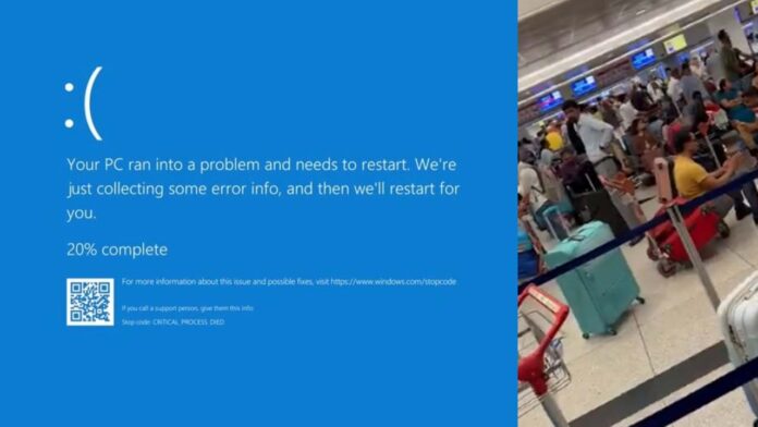 Flight Passengers Face Problems Due To Windows Blue Screen Of Death Error