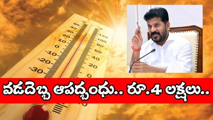 Telangana Sunstroke Disaster Rs 4 Lacks