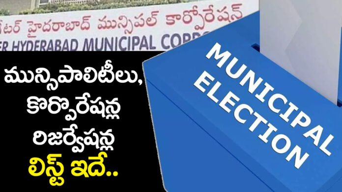 Telangana municipal corporation reservation list release
