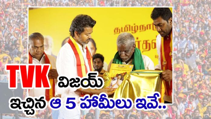 TVK Chief Vijay Manifesto For Tamila Nadu Assembly Elections Wins